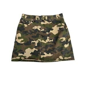 Gap 1969 Skirt Women's Size 27 Green Camo 5 Pocket Mini Cotton Casual Outdoors